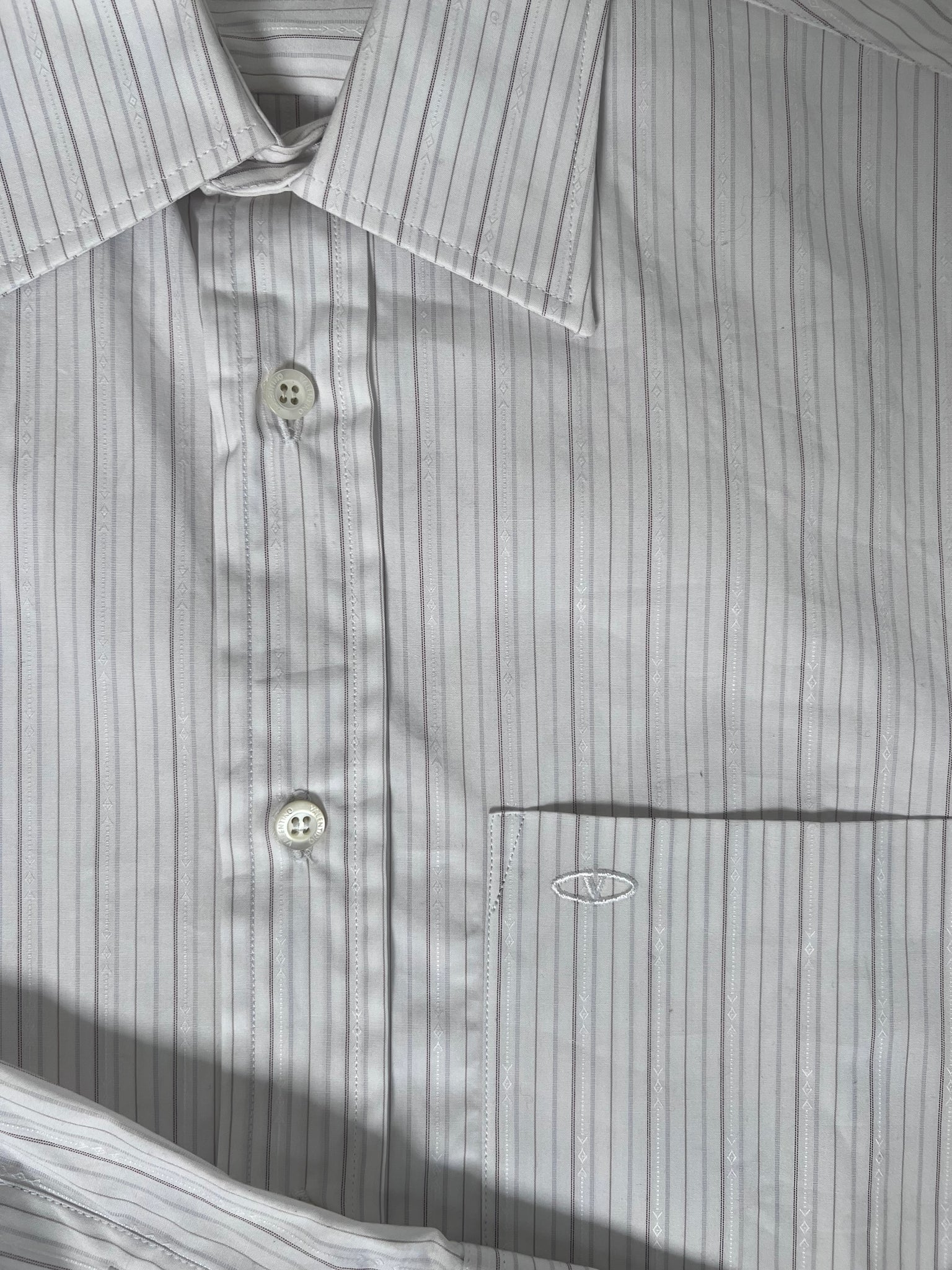 White Pinstripe Shirt by Valentino