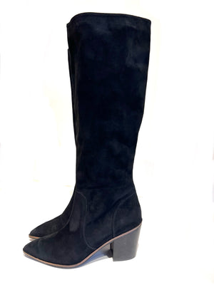 Black Suede Boots by Cole Haan