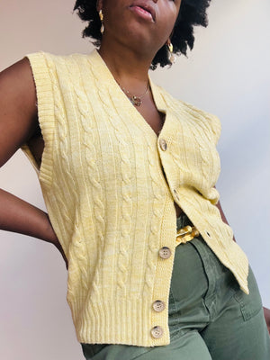 Canary Yellow Sweater Vest