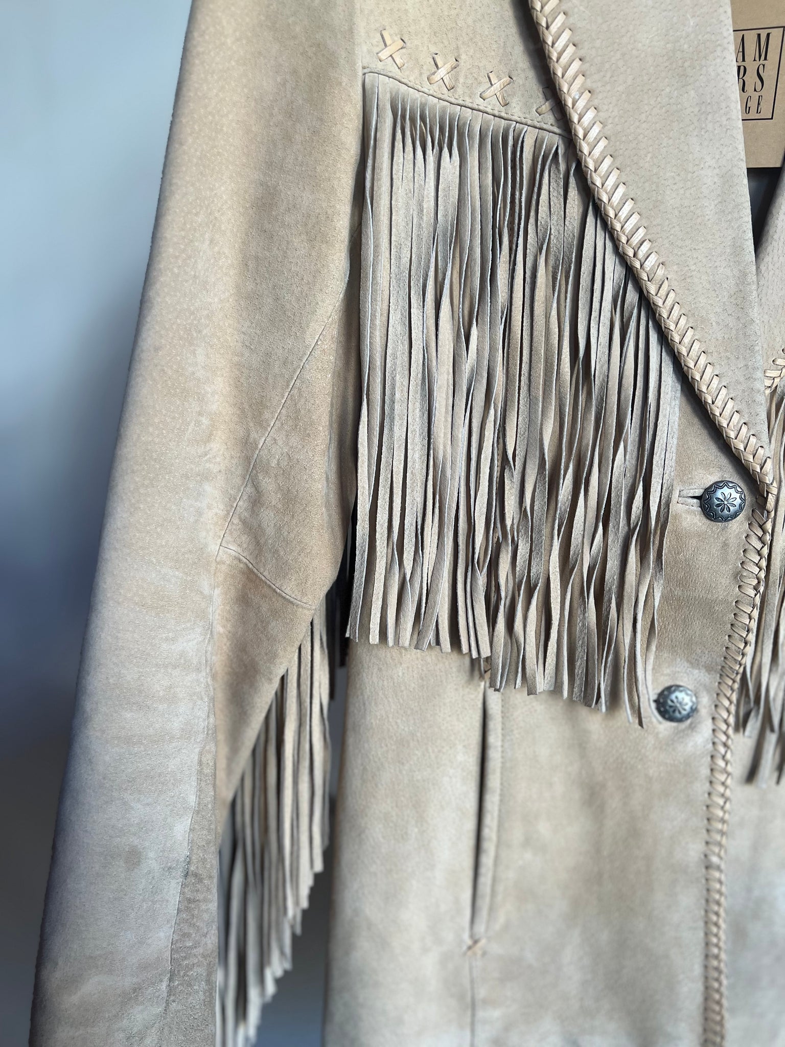 Sand Suede Fringe Jacket