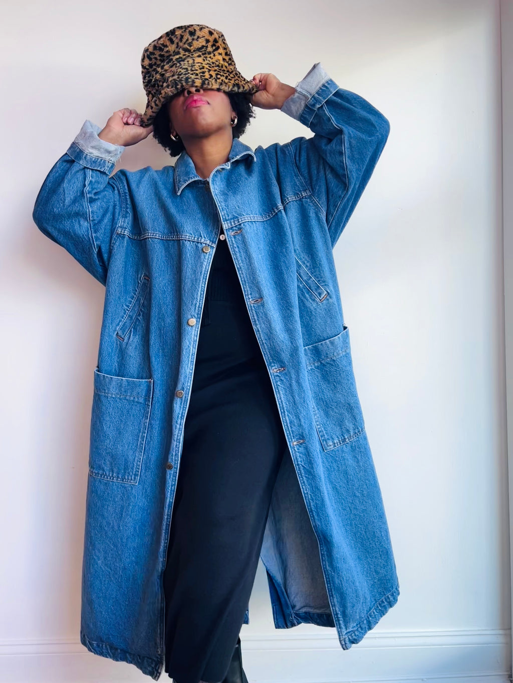 Dark Denim Trench Coat