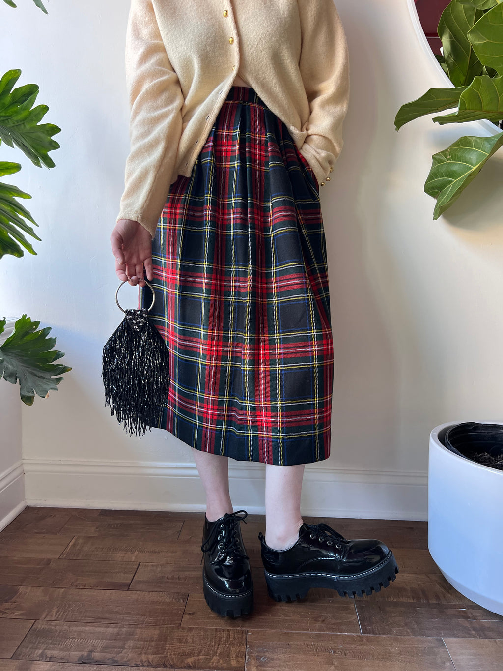 Plaid Tartan Wool Skirt