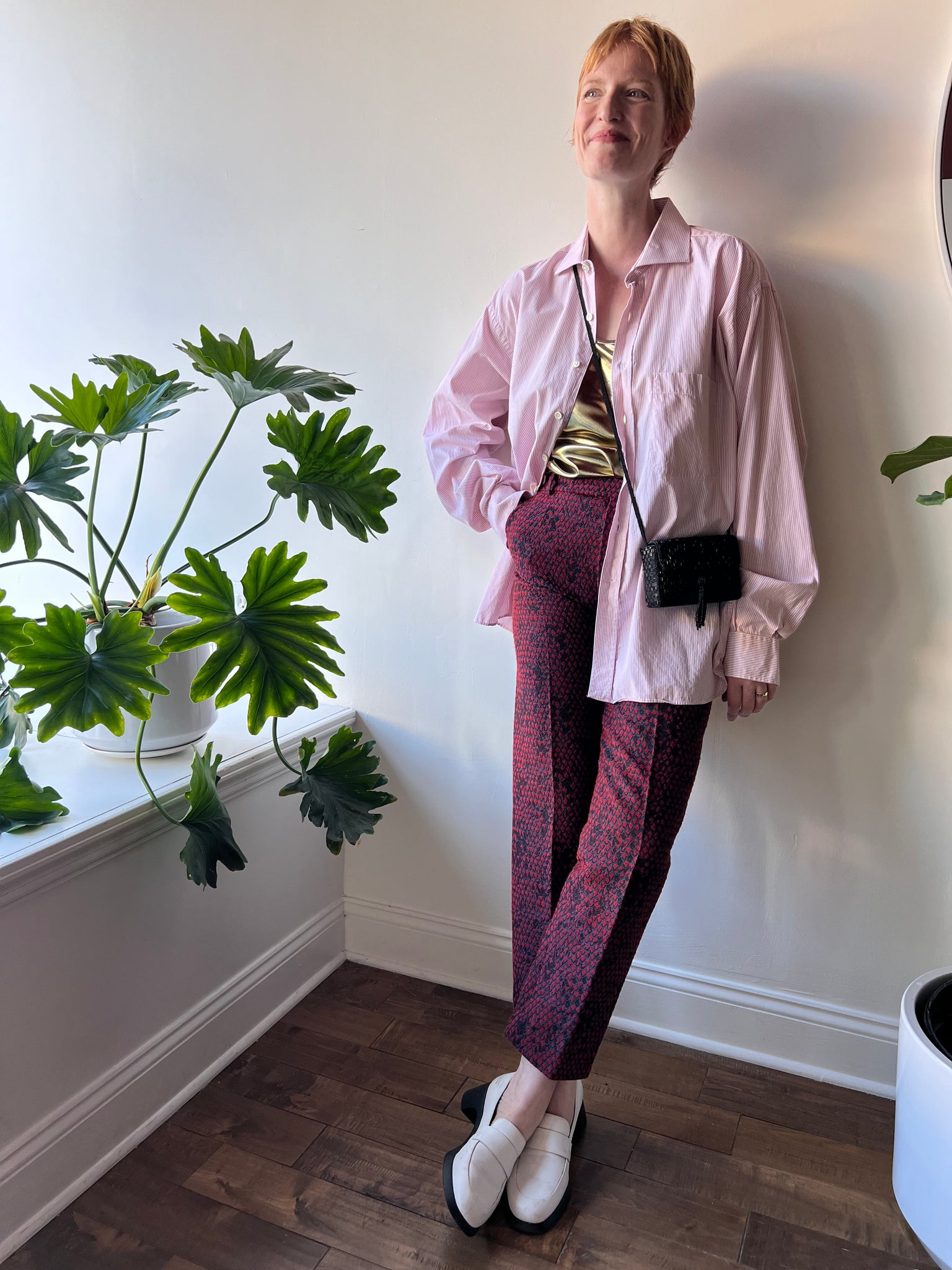 Pink Pinstriped Shirt