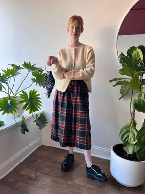 Plaid Tartan Wool Skirt