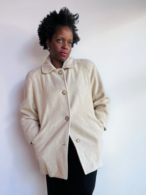 Cream Wool Coat