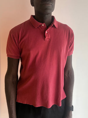 Red Polo Shirt by J. Crew Chambers Vintage