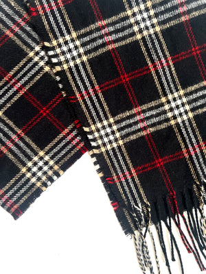 Black Plaid Scarf