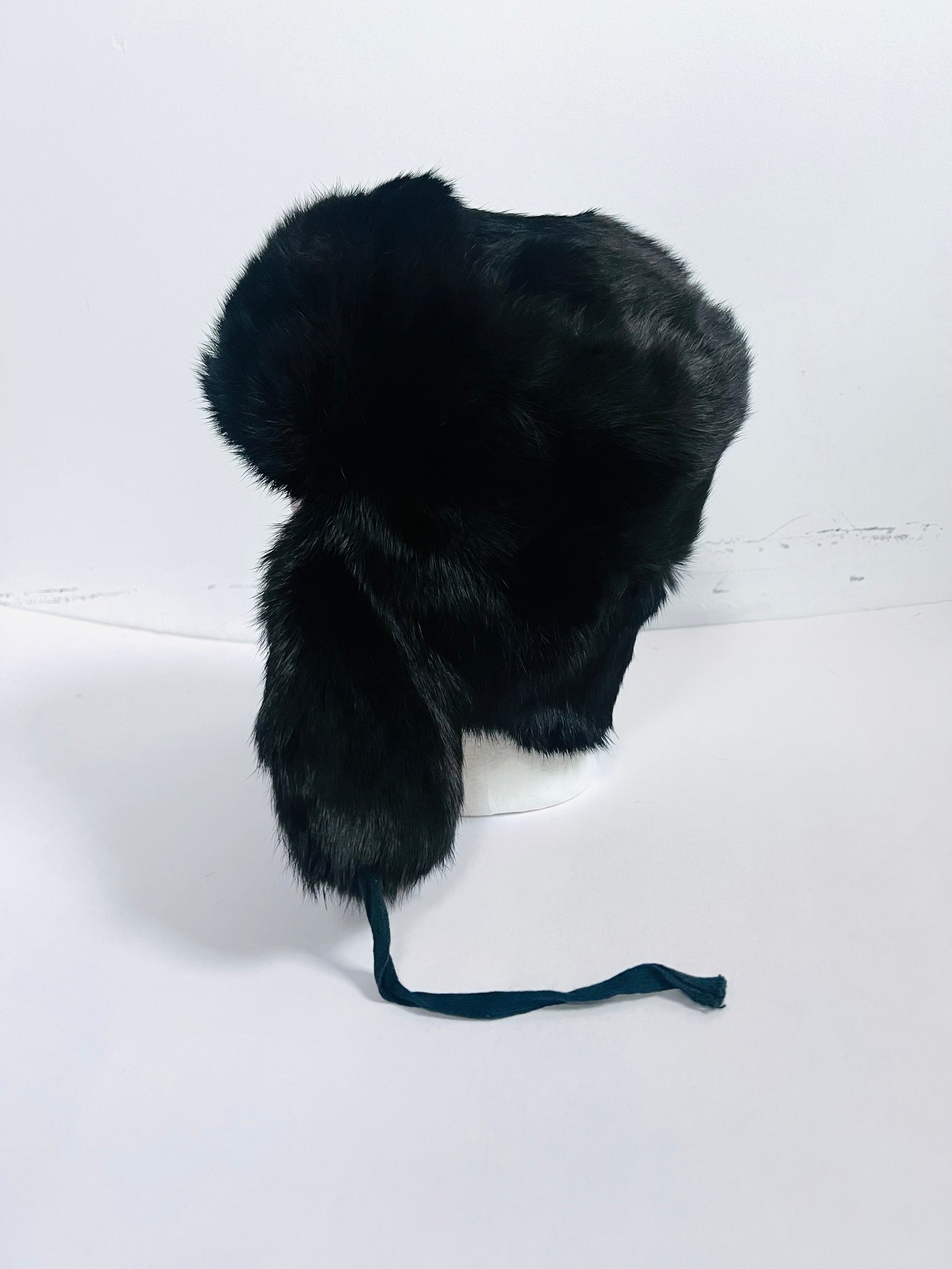 Black Fur Trapper Hat