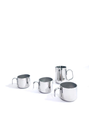 Guido Bergna 4pc Stainless Steel Espresso Set