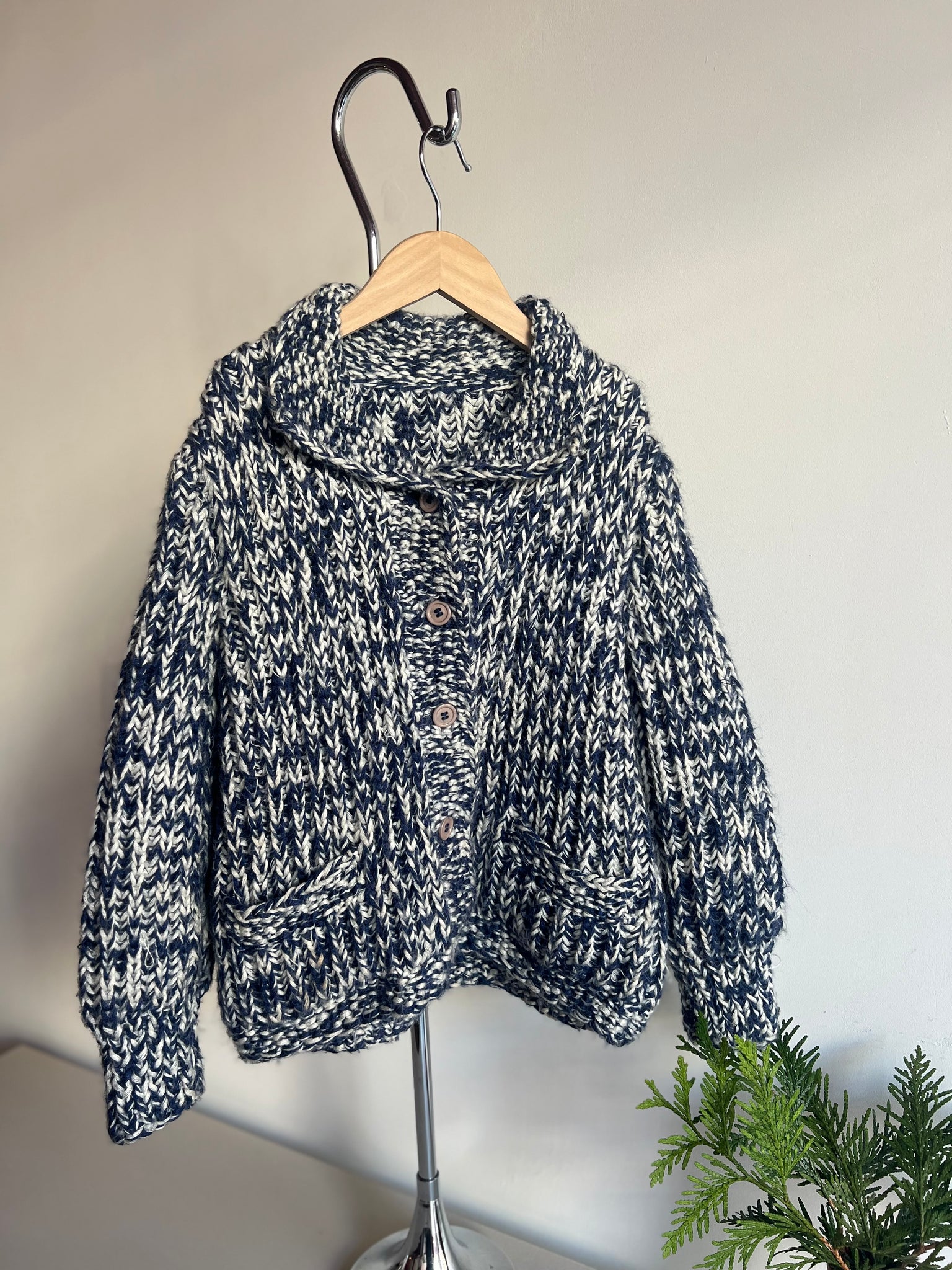 Kids Blue Multi Cardigan