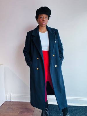 Navy Wool Coat