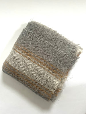 Grey & Cream Mohair Scarf