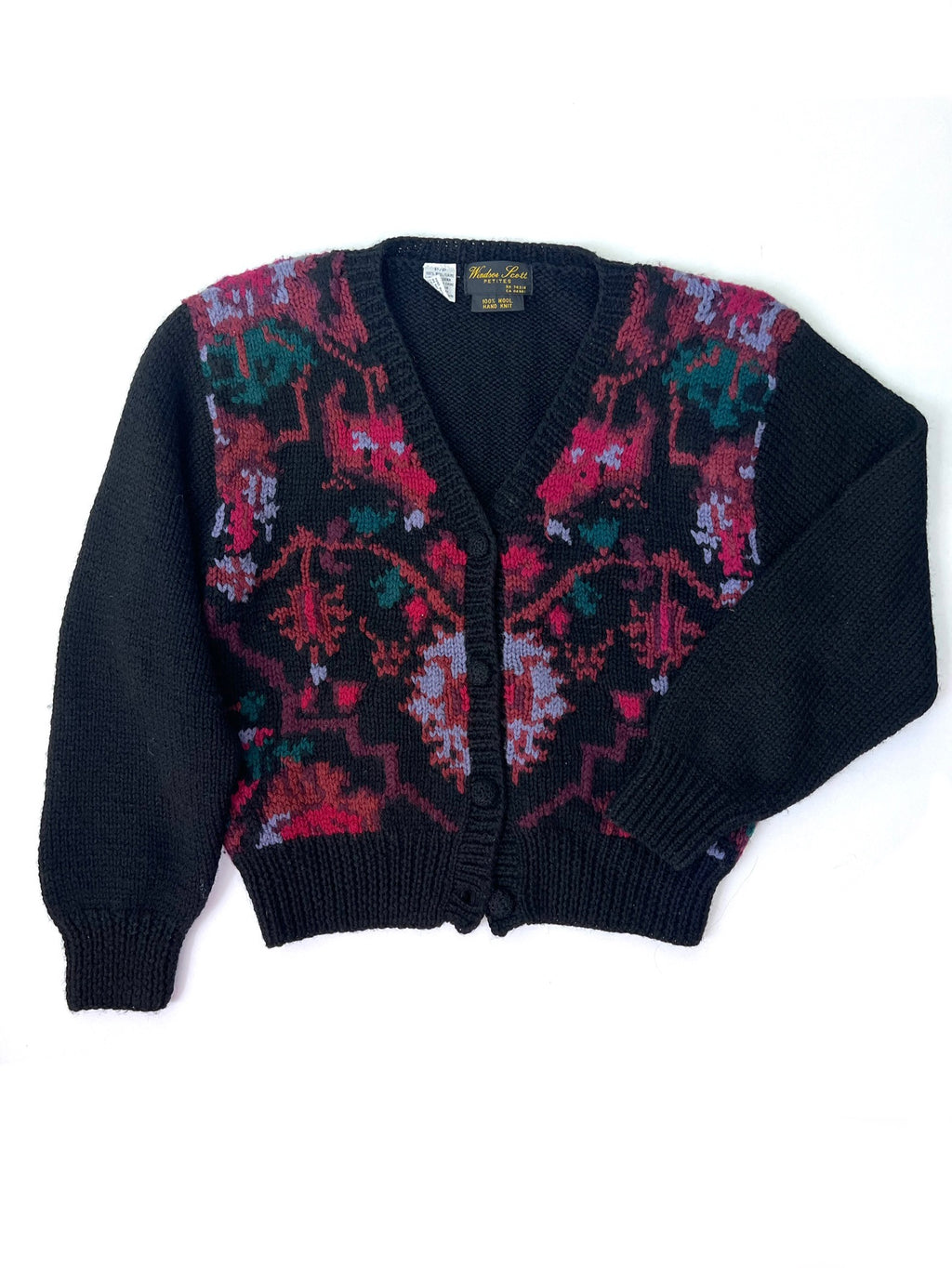 Black Wool Cardigan