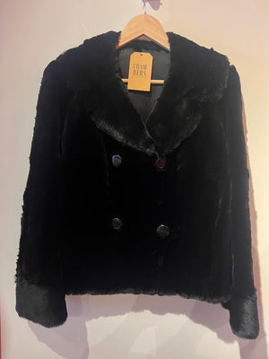 Black Fur Peacoat