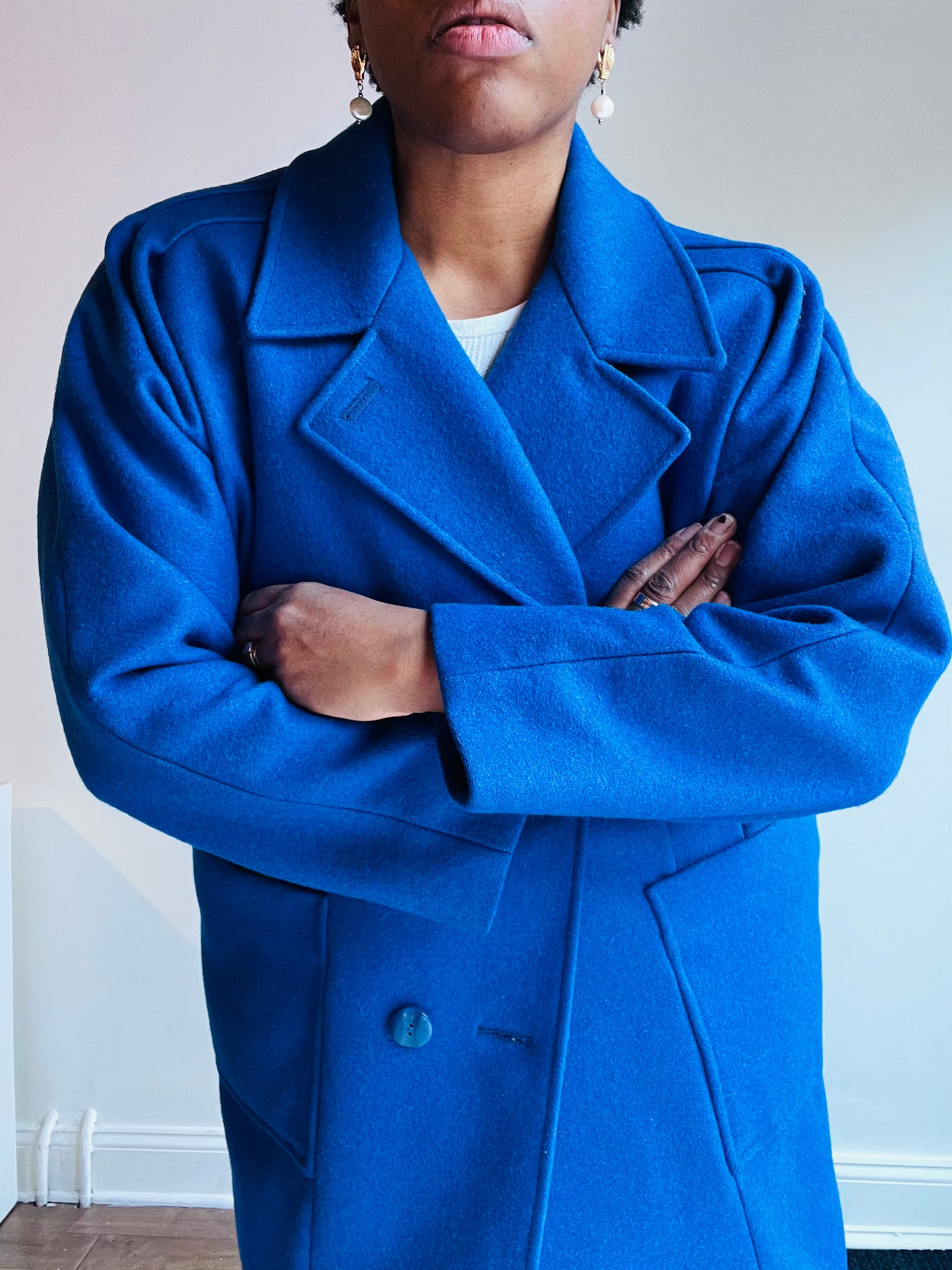 Royal Blue Wool Coat