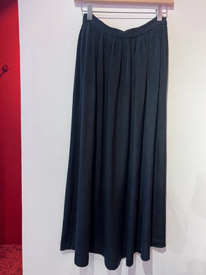 Black Silk Swing Skirt