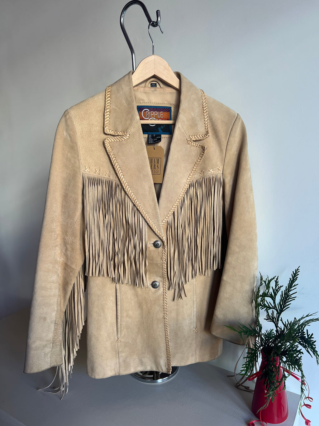 Sand Suede Fringe Jacket