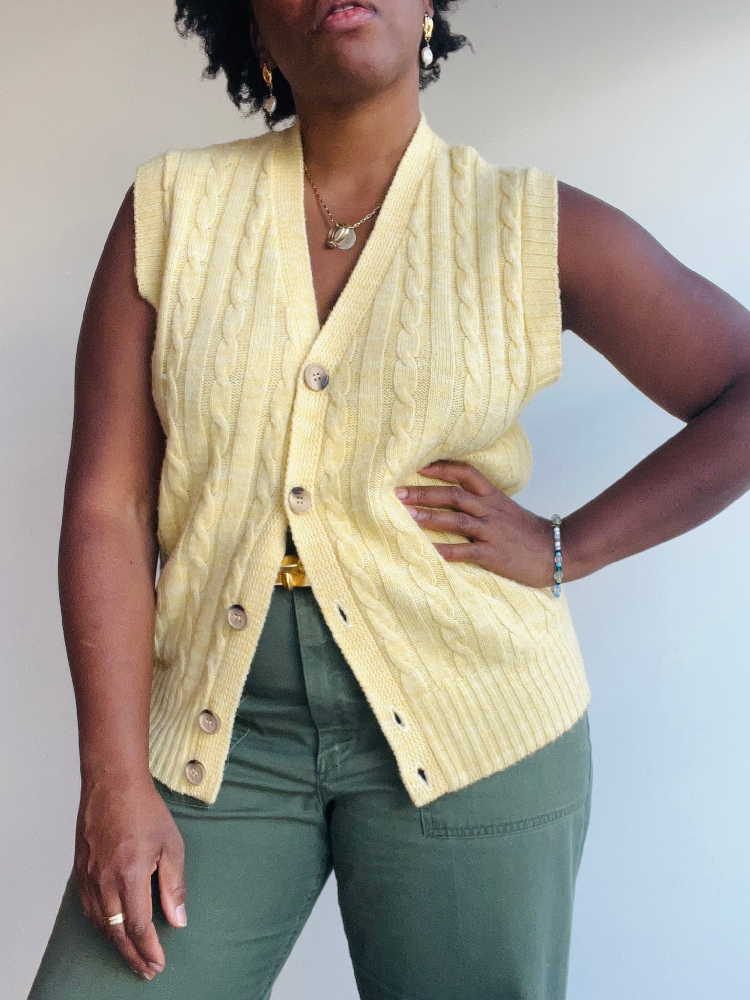 Canary Yellow Sweater Vest