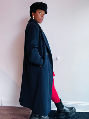 Navy Wool Coat