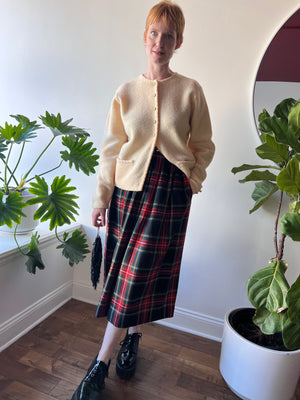 Plaid Tartan Wool Skirt