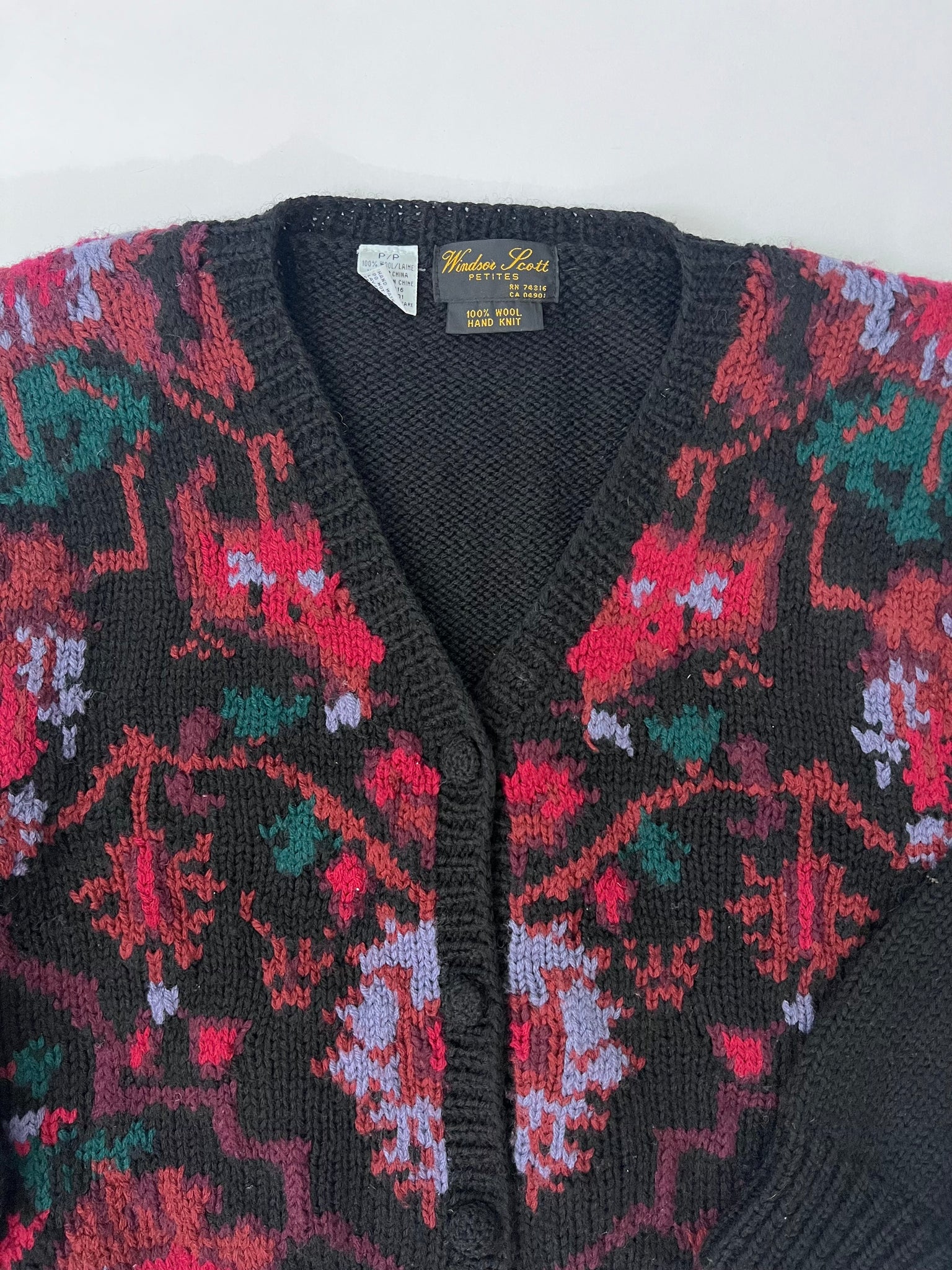 Black Wool Cardigan