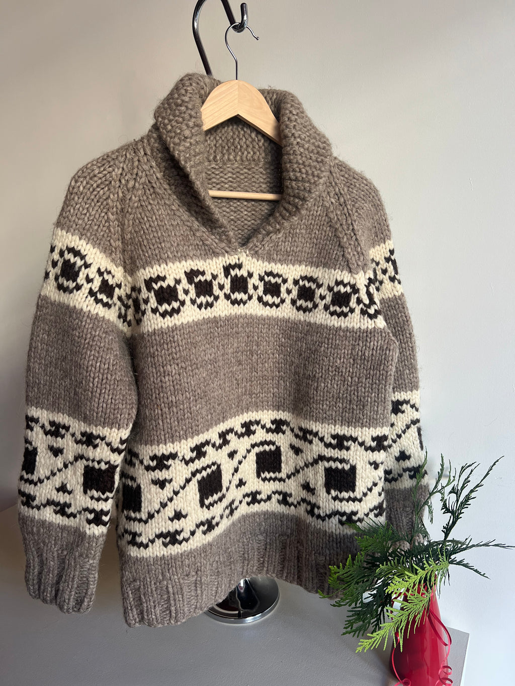 Cocoa Cowichan Wool Sweater