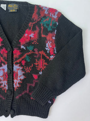 Black Wool Cardigan