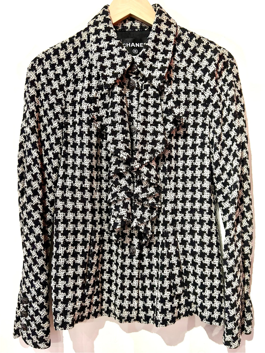 Chanel Bouclé Ruffled Blazer